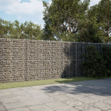 vidaXL Horganyzott vas gabion kosár fedéllel 650 x 100 x 200 cm kerti tárolás