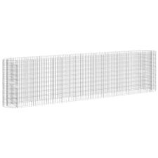 vidaXL horganyzott vas gabion magaságyás 400x50x100 cm (152036) kerti tárolás