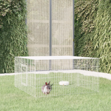 vidaXL horganyzott vas nyúlketrec 110 x 110 x 55 cm ketrec, szállítóbox rágcsálóknak