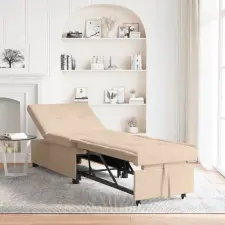 vidaXL Húzható kanapéágy Krém 194 x 67 x 82 cm Mikroszál bútor