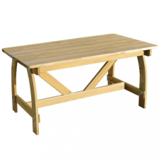 vidaXL impregnált fenyőfa kerti asztal 150 x 74 x 75 cm kerti bútor