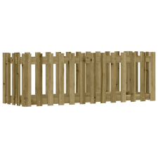 vidaXL impregnált fenyőfa kerti magaságyás kerítéssel 150x50x50 cm (832496) kerti tárolás
