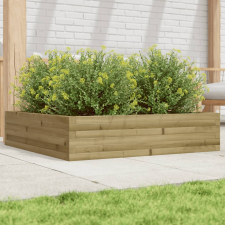 vidaXL impregnált fenyőfa kerti virágláda 100x100x23 cm kerti tárolás
