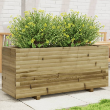 vidaXL impregnált fenyőfa kerti virágláda 110 x 40 x 49,5 cm kerti tárolás