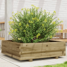 vidaXL impregnált fenyőfa kerti virágláda 80x80x26,5 cm kerti tárolás