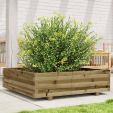 vidaXL impregnált fenyőfa kerti virágláda 90x90x26,5 cm kerti tárolás