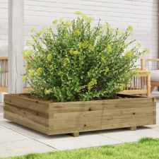 vidaXL impregnált fenyőfa kerti virágtartó 100 x 100 x 26,5 cm kerti tárolás