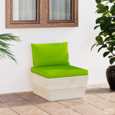 vidaXL Impregnált lucfenyő kerti raklap középső kanapé párnákkal kerti bútor