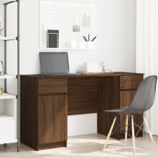 vidaXL Íróasztal Barna Tölgy 140x49x76 cm Műanyag fa íróasztal