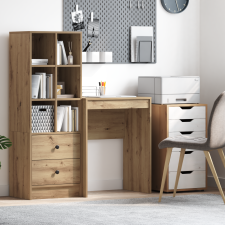 vidaXL Íróasztal Művészi Tölgy Mérnöki Fa 60 x 40 x 76 cm Elegáns íróasztal
