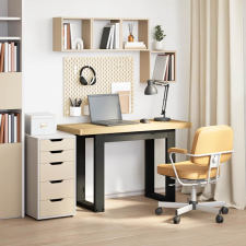 vidaXL íróasztal NOAIN U alakú lábak 120x50x75 cm tömör fa fenyőfa (4100041) íróasztal