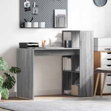 vidaXL Íróasztal Szürke Sonoma MDF, laminált Közepes Szürke íróasztal íróasztal