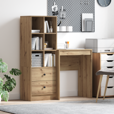 vidaXL Íróasztal Tárolóval Artisan tölgy Forgácslap íróasztal