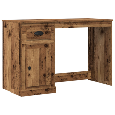 vidaXL Íróasztal tárolóval Régi fa 50x115x75 cm Mérnöki fa (862822) íróasztal