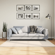 vidaXL Istan krémszínű hosszú szálú fényes szőnyeg 140 x 200 cm lakástextília