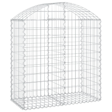 vidaXL íves horganyzott vas gabion kosár 100x50x100/120 cm (153435) kerti tárolás