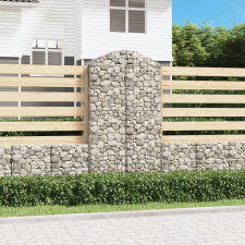 vidaXL íves horganyzott vas gabion kosár 100x50x180/200 cm kerti tárolás