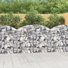 vidaXL íves horganyzott vas gabion kosár 150x30x100/120 cm kerti tárolás