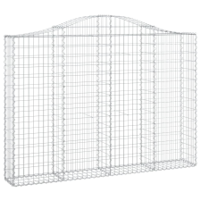 vidaXL íves horganyzott vas gabion kosár 200x30x140/160 cm (153387) kerti tárolás
