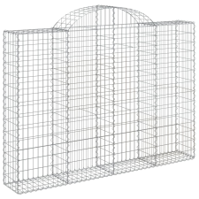 vidaXL íves horganyzott vas gabion kosár 200x30x140/160 cm (153487) kerti tárolás