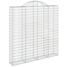vidaXL íves horganyzott vas gabion kosár 200x30x200/220 cm (153490) kerti tárolás