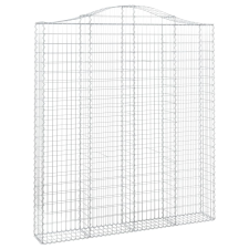 vidaXL íves horganyzott vas gabion kosár 200x30x220/240 cm (153391) kerti tárolás
