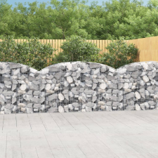 vidaXL íves horganyzott vas gabion kosár 200x50x100/120 cm kerti dekoráció