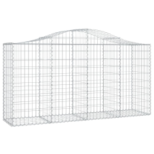 vidaXL íves horganyzott vas gabion kosár 200x50x100/120 cm (153395) kerti tárolás