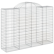 vidaXL íves horganyzott vas gabion kosár 200x50x140/160 cm (153497) kerti tárolás