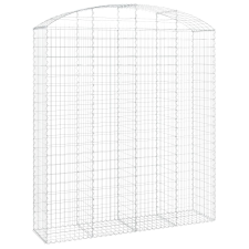 vidaXL íves horganyzott vas gabion kosár 200x50x220/240 cm (153481) kerti tárolás
