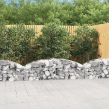 vidaXL íves horganyzott vas gabion kosár 200x50x40/60 cm kerti tárolás