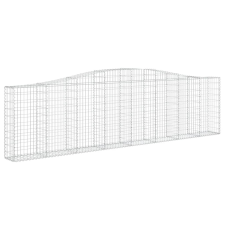 vidaXL íves horganyzott vas gabion kosár 400x30x100/120 cm (153405) kerti tárolás