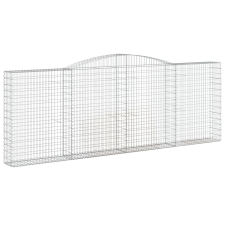 vidaXL íves horganyzott vas gabion kosár 400x30x140/160 cm (153527) kerti tárolás