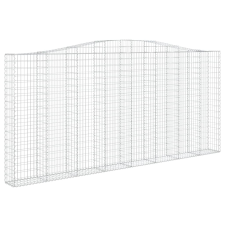 vidaXL íves horganyzott vas gabion kosár 400x30x180/200 cm (153409) kerti tárolás