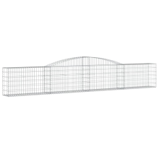 vidaXL íves horganyzott vas gabion kosár 400x30x60/80 cm (153523) kerti tárolás