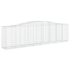 vidaXL íves horganyzott vas gabion kosár 400x50x100/120 cm (153415) kerti tárolás