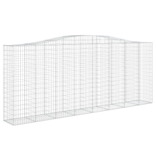 vidaXL íves horganyzott vas gabion kosár 400x50x160/180 cm (153418) kerti tárolás
