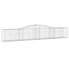 vidaXL íves horganyzott vas gabion kosár 400x50x60/80 cm (153533) kerti tárolás