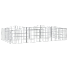 vidaXL íves horganyzott vas gabion magaságyás 200x100x50 cm (153550) kerti tárolás