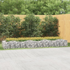 vidaXL Íves horganyzott vas gabion magaságyás 400x100x50 cm kerti tárolás