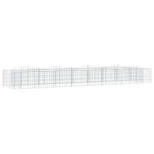 vidaXL íves horganyzott vas gabion magaságyás 600x100x50 cm (153552) kerti tárolás