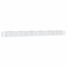 vidaXL íves horganyzott vas gabion magaságyás 600x50x50 cm (153544) kerti tárolás