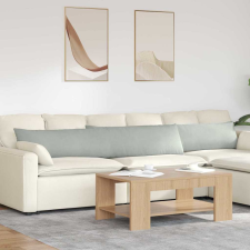 vidaXL Kanapé párnák 2 pcs Világosszürke 200 x 40 cm Bársonyos szövet lakástextília