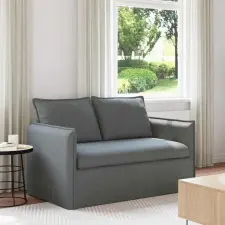 vidaXL Kanapé Sötétszürke 136 x 82 x 85 cm szövet bútor