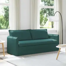 vidaXL Kanapé Sötétzöld 196 x 82 x 85 cm szövet bútor