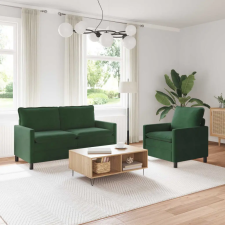 vidaXL Kanapé Szett 2 pcs Dzsungel zöld Szövet bútor