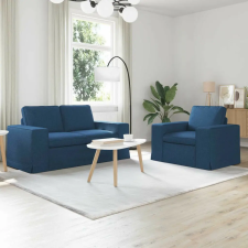 vidaXL Kanapé Szett 2 pcs Kék 162 x 80 x 82 cm szövet bútor