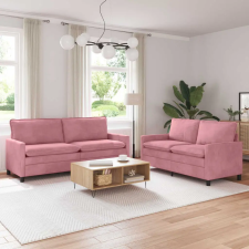 vidaXL Kanapé Szett 2 pcs Rózsaszín Bársony bútor