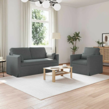 vidaXL Kanapé Szett 2 pcs Sötétszürke 158 x 78 x 80 cm szövet bútor
