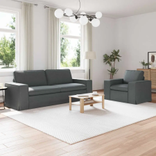 vidaXL Kanapé Szett 2 pcs Sötétszürke 222 x 80 x 82 cm szövet bútor